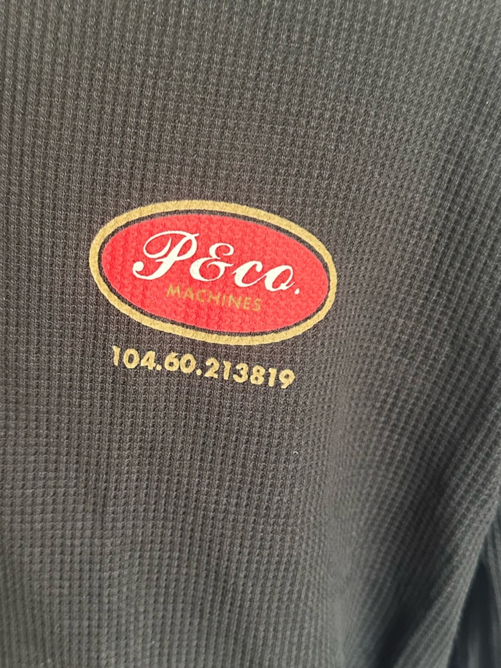P&co limited edition Black long sleeve waffle shirt - Picture 4 of 7